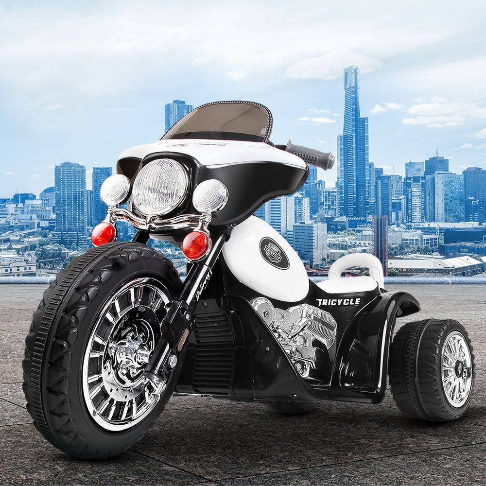 Rigo Kids 6V Electric Ride-On Police Motorcycle Black