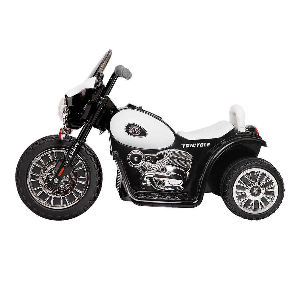 Rigo Kids 6V Electric Ride-On Police Motorcycle Black