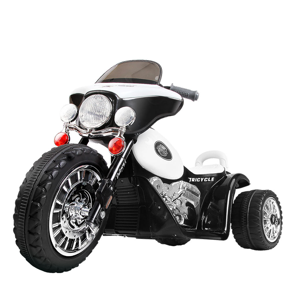 Rigo Kids 6V Electric Ride-On Police Motorcycle Black