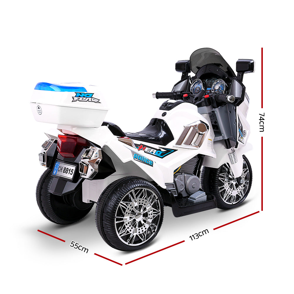 S1K Kids Electric Ride On Police Car BMW-Inspired 6V White