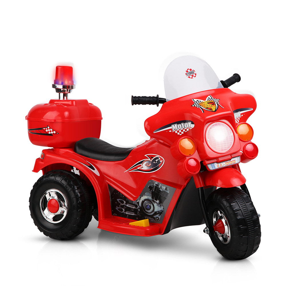 Rigo Kids Electric Ride On Police Motorcycle 6V Red