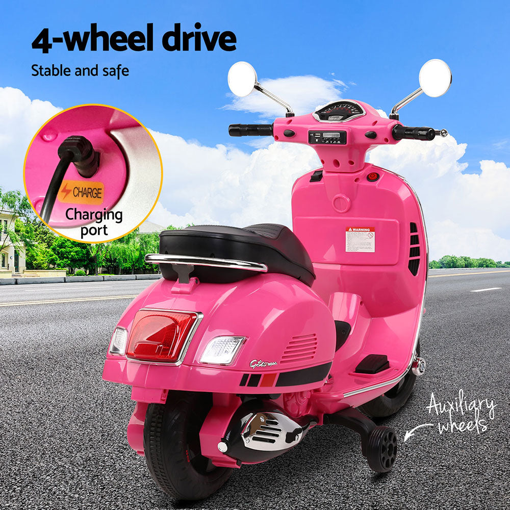 Vespa GTS Kids Electric Ride-On Motorbike Pink