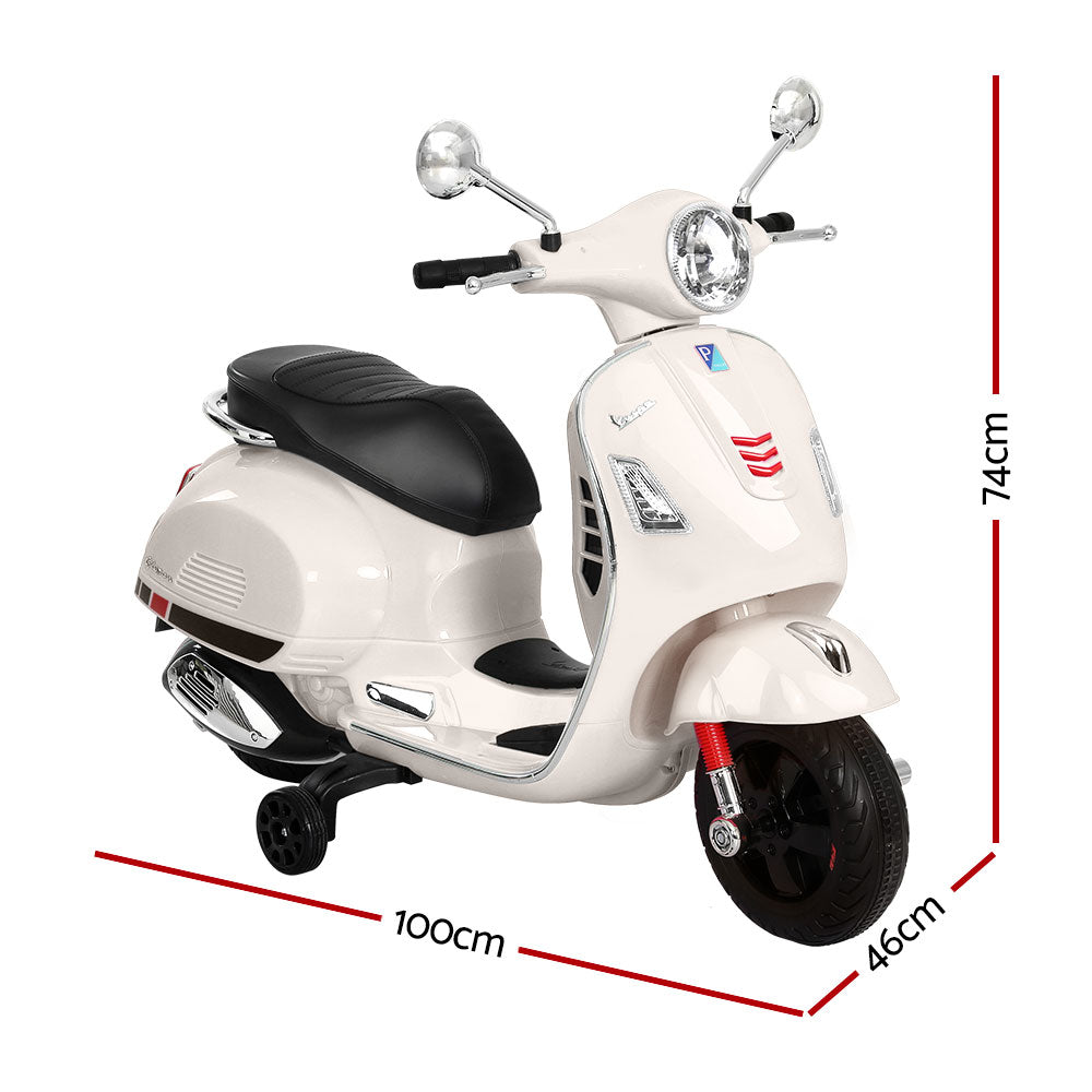 Vespa GTS Kids Electric Ride-On Motorbike White