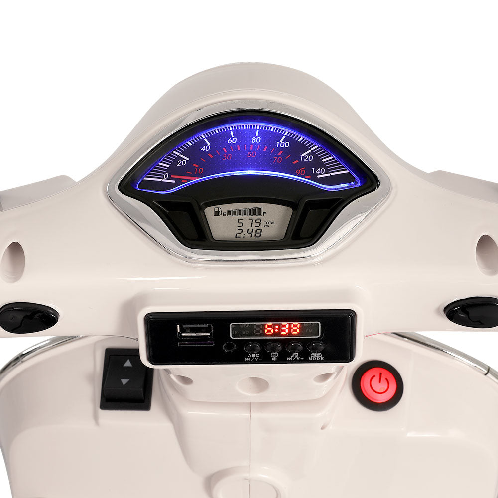 Vespa GTS Kids Electric Ride-On Motorbike White
