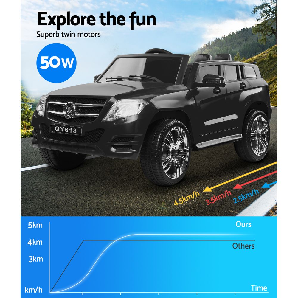 Rigo Kids Electric Ride-On SUV Mercedes-Benz ML450 Remote 12V Black