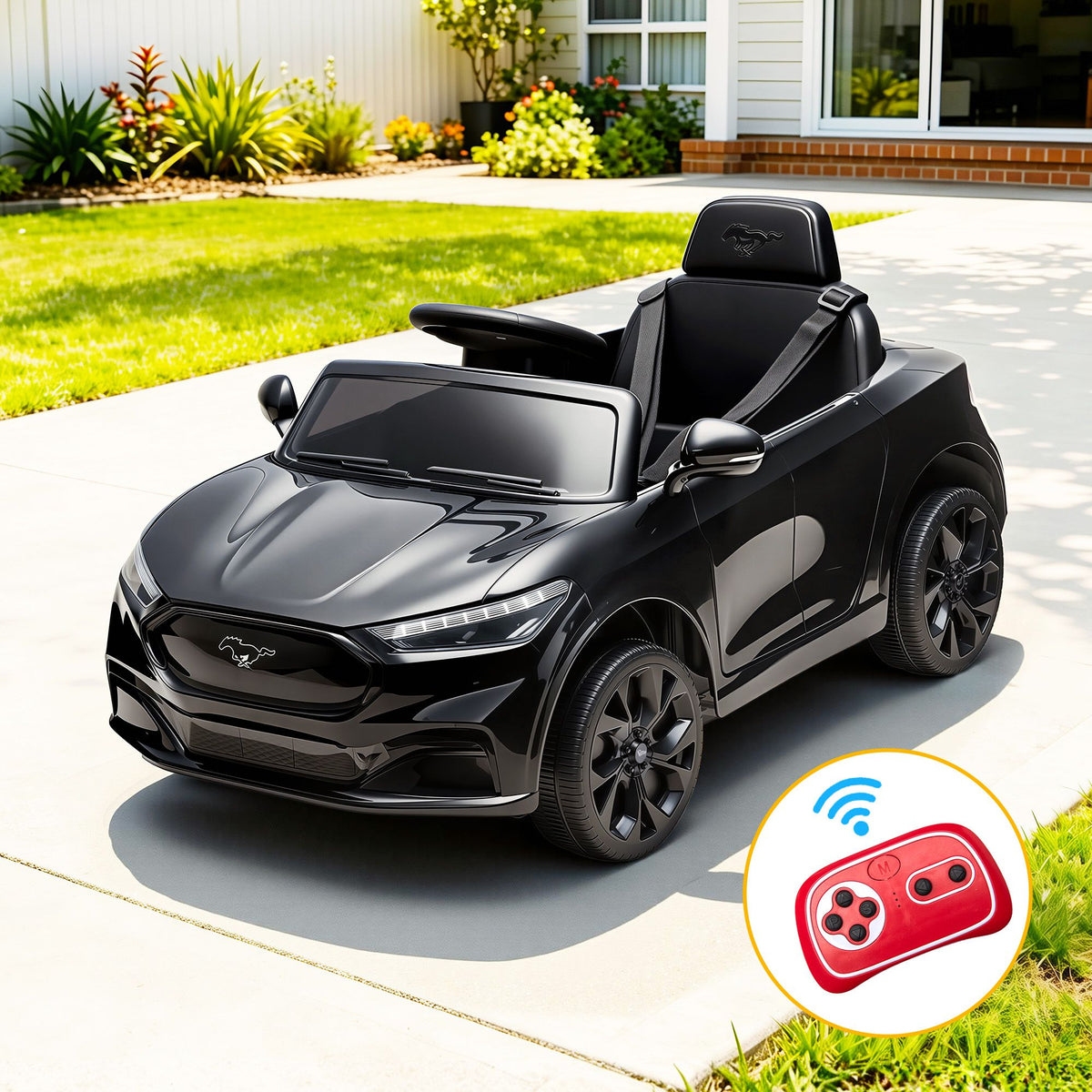 Ford Licensed Kids Ride On Car 12V Electric Toy Black