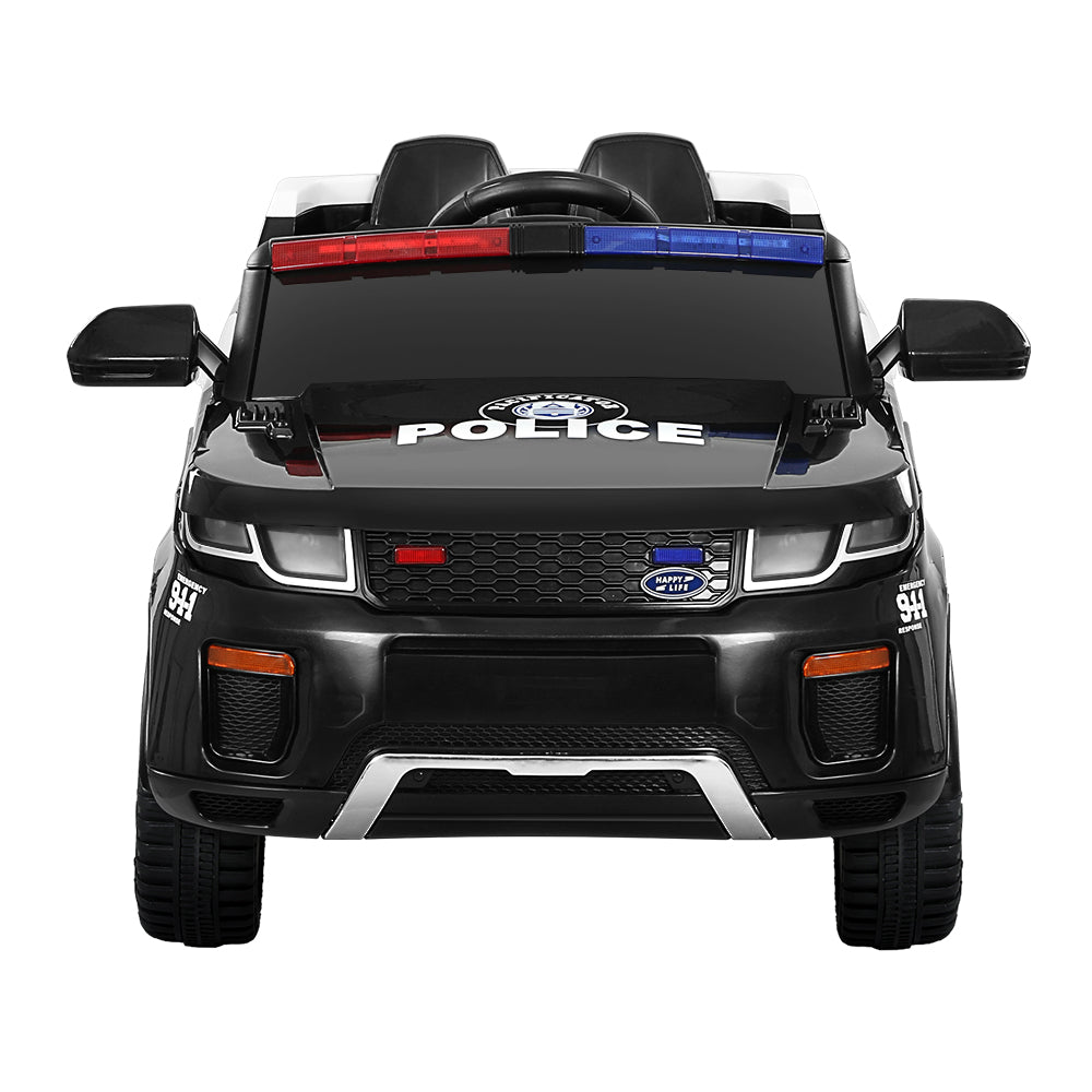 Rigo Kids Police Ride On Car Electric Black White
