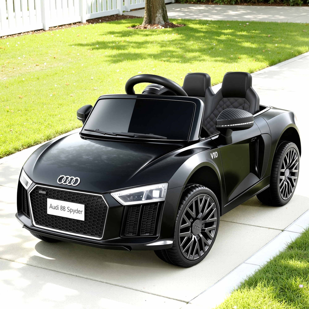 Audi R8 Spyder Kids Electric Ride On Car Black