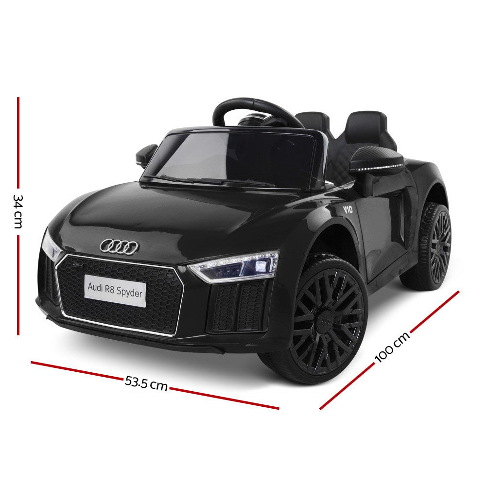 Audi R8 Spyder Kids Ride-On Car Electric Black