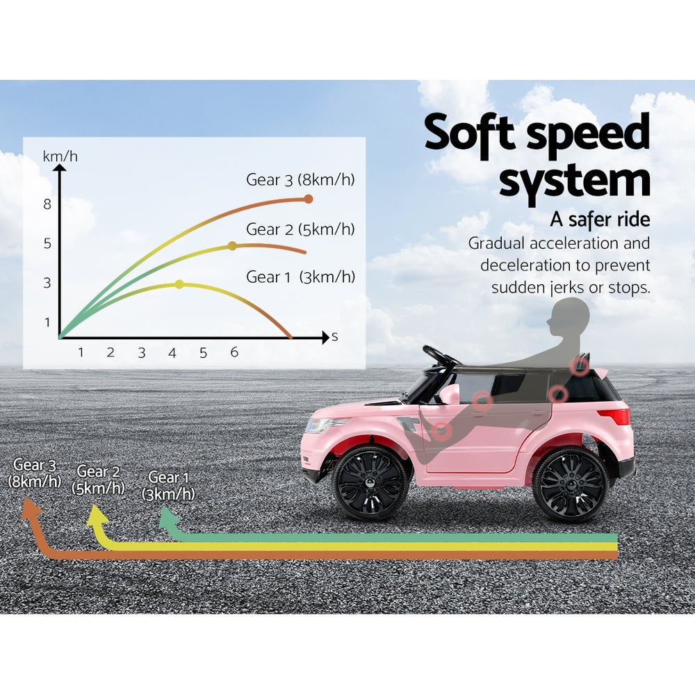 Rigo Kids Electric Ride On SUV 12V Pink Remote Control