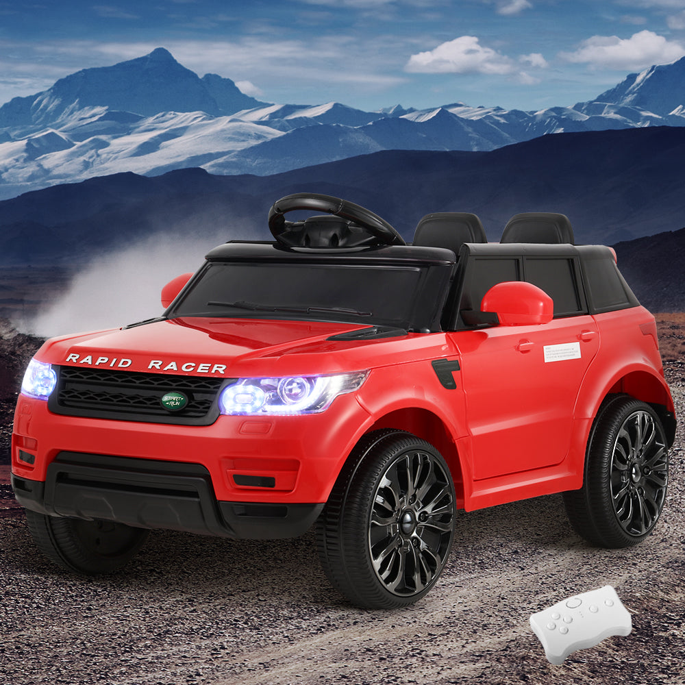 Rigo Kids Electric Ride On Car 12V Red SUV Range Rover-Inspired Remote