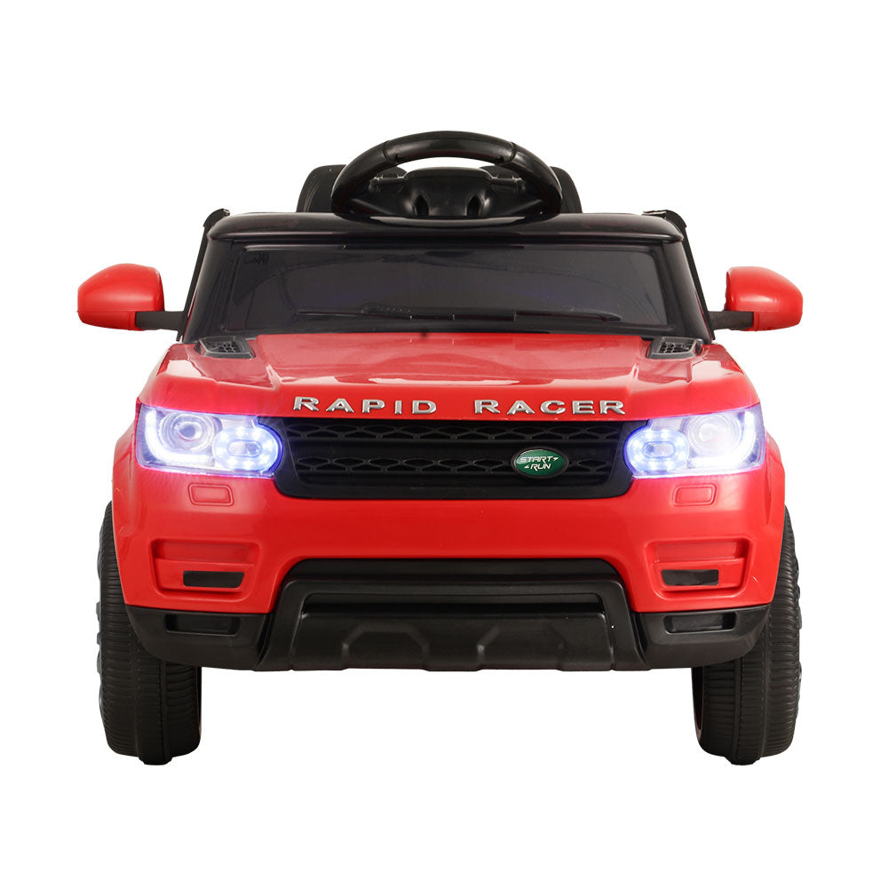 Rigo Kids Electric Ride On Car 12V Red SUV Range Rover-Inspired Remote
