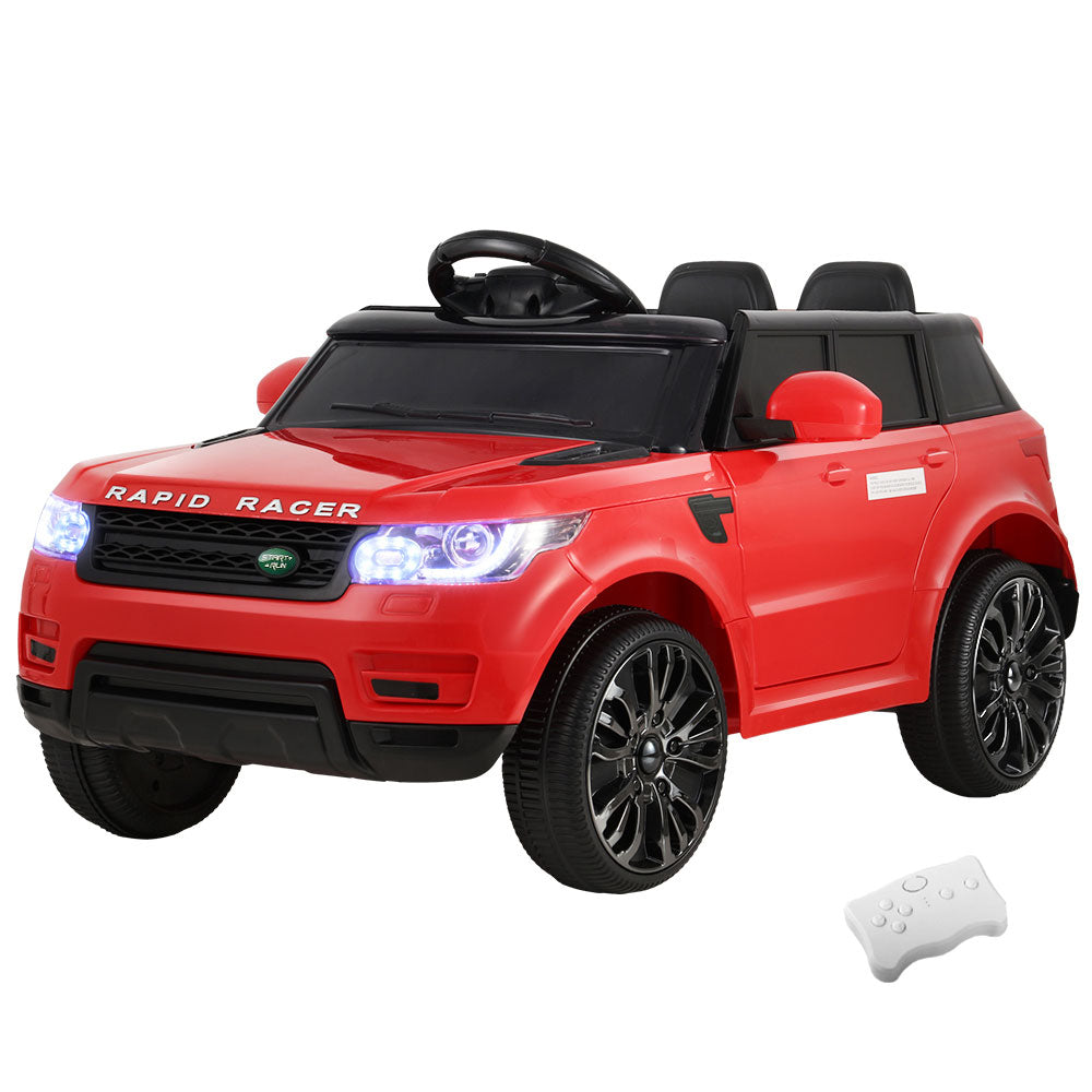 Rigo Kids Electric Ride On Car 12V Red SUV Range Rover-Inspired Remote