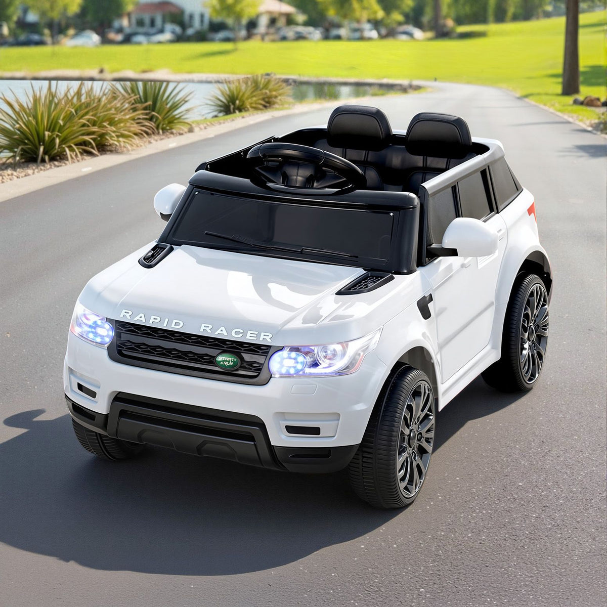 Rigo Kids Ride On SUV Car with Remote Control 12V White