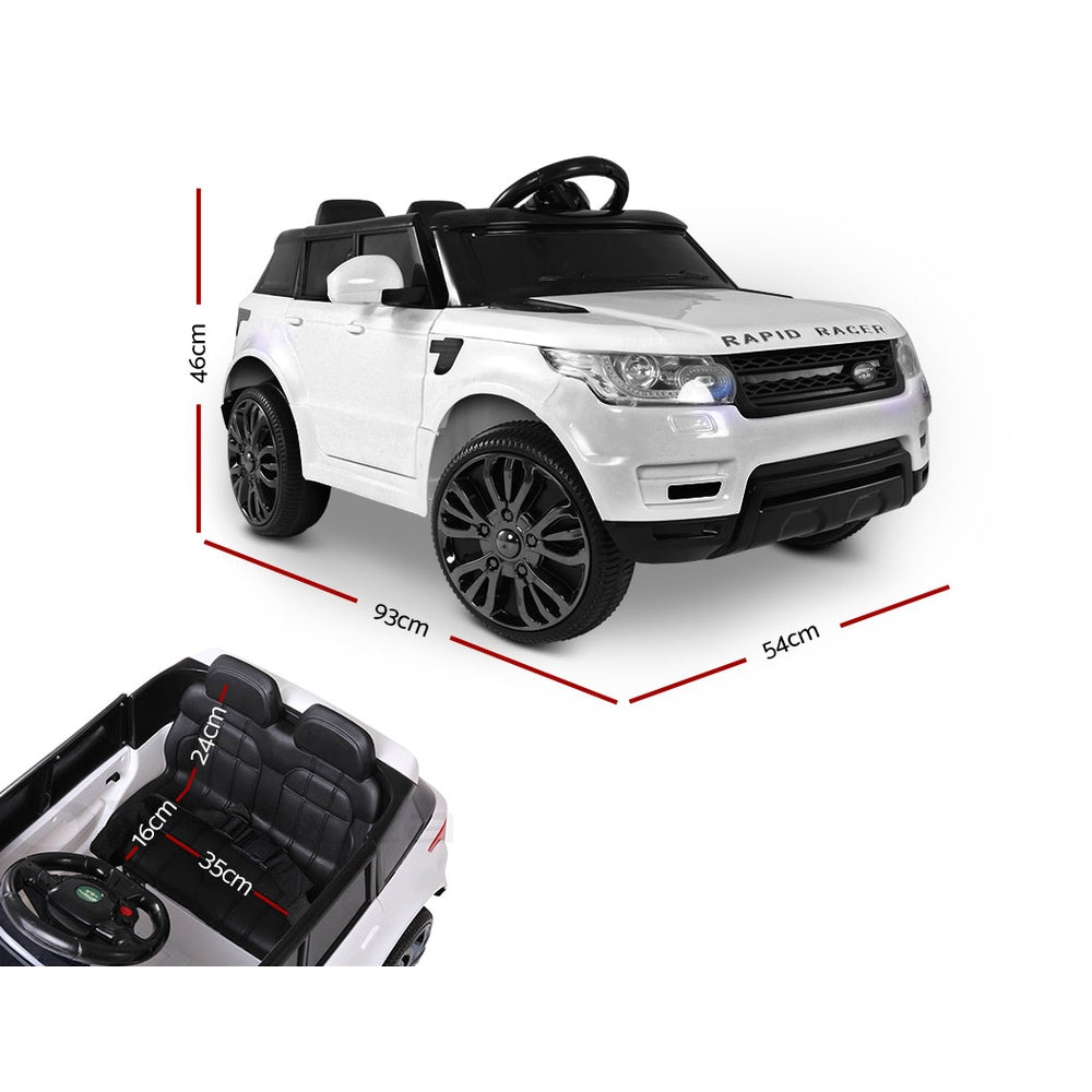 Rigo Kids Electric Ride-On SUV 12V Remote White