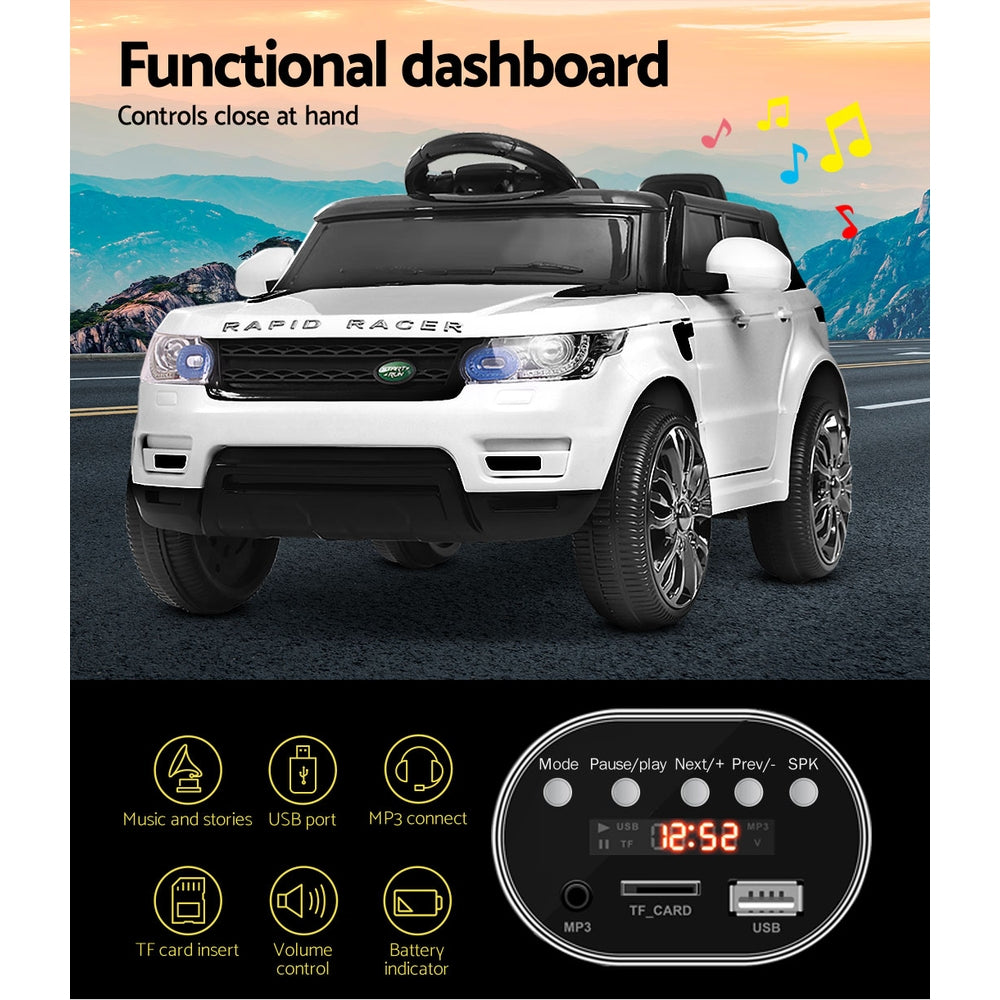 Rigo Kids Electric Ride-On SUV 12V Remote White