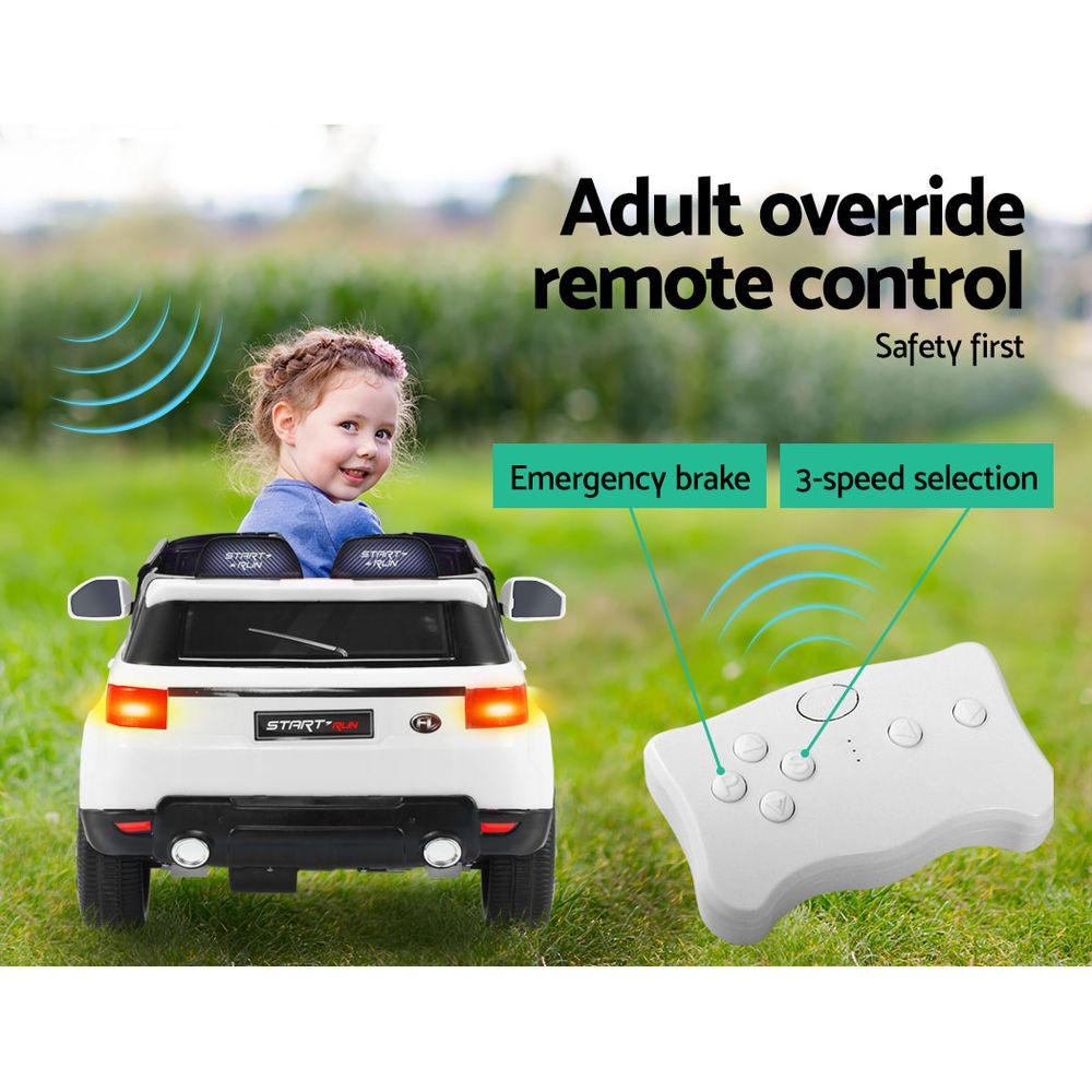 Rigo Kids Electric Ride-On SUV 12V Remote White
