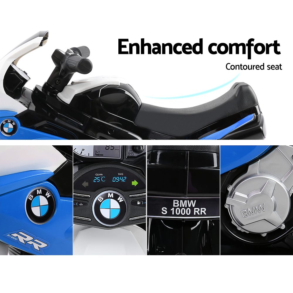 BMW S1000RR Kids Electric Ride-On Police Motorcycle Blue