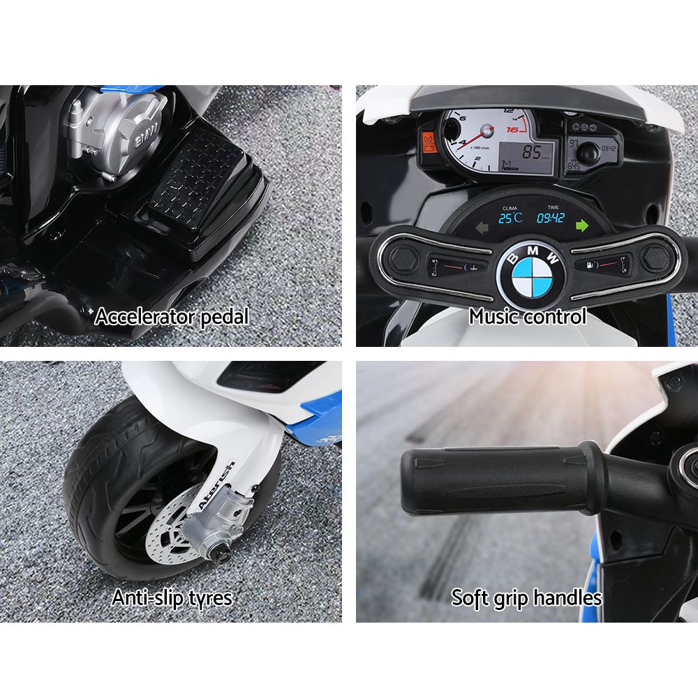 BMW S1000RR Kids Electric Ride-On Police Motorcycle Blue