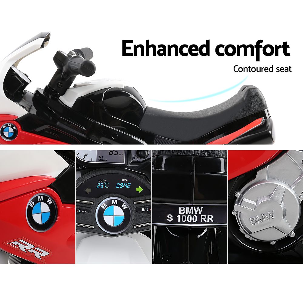 BMW S1000RR Kids Electric Ride-On Police Motorcycle Red