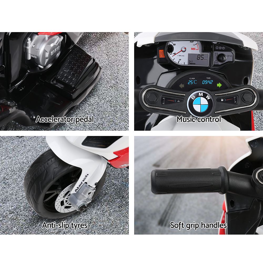 BMW S1000RR Kids Electric Ride-On Police Motorcycle Red