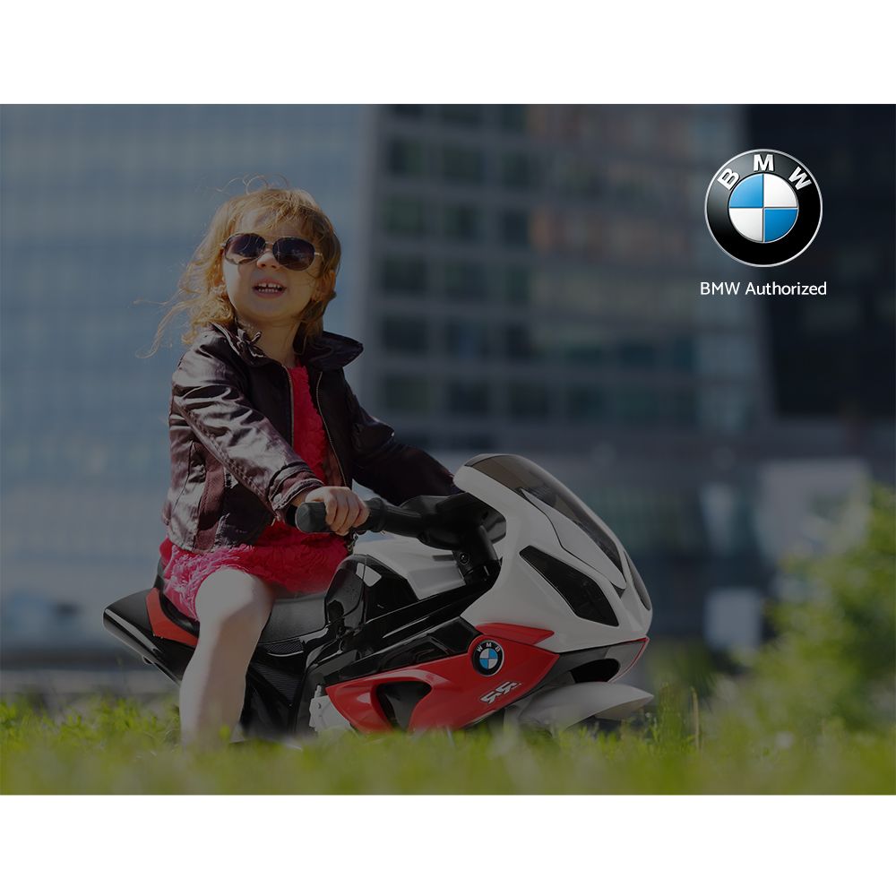 BMW S1000RR Kids Electric Ride-On Police Motorcycle Red