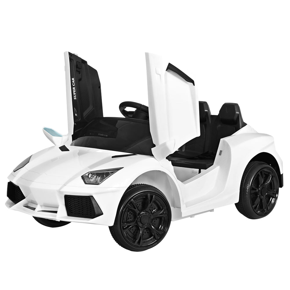 Rigo Kids 12V Electric Ride-On Car Ferrari-Inspired White