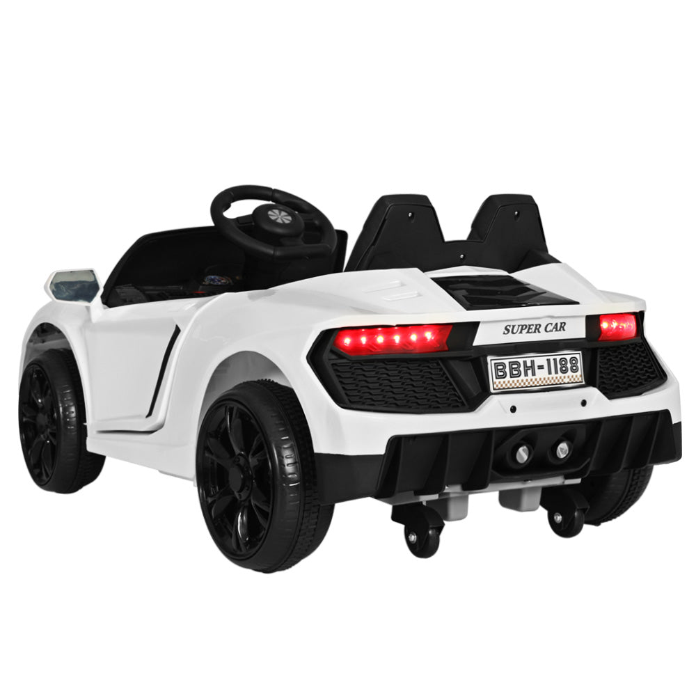 Rigo Kids 12V Electric Ride-On Car Ferrari-Inspired White