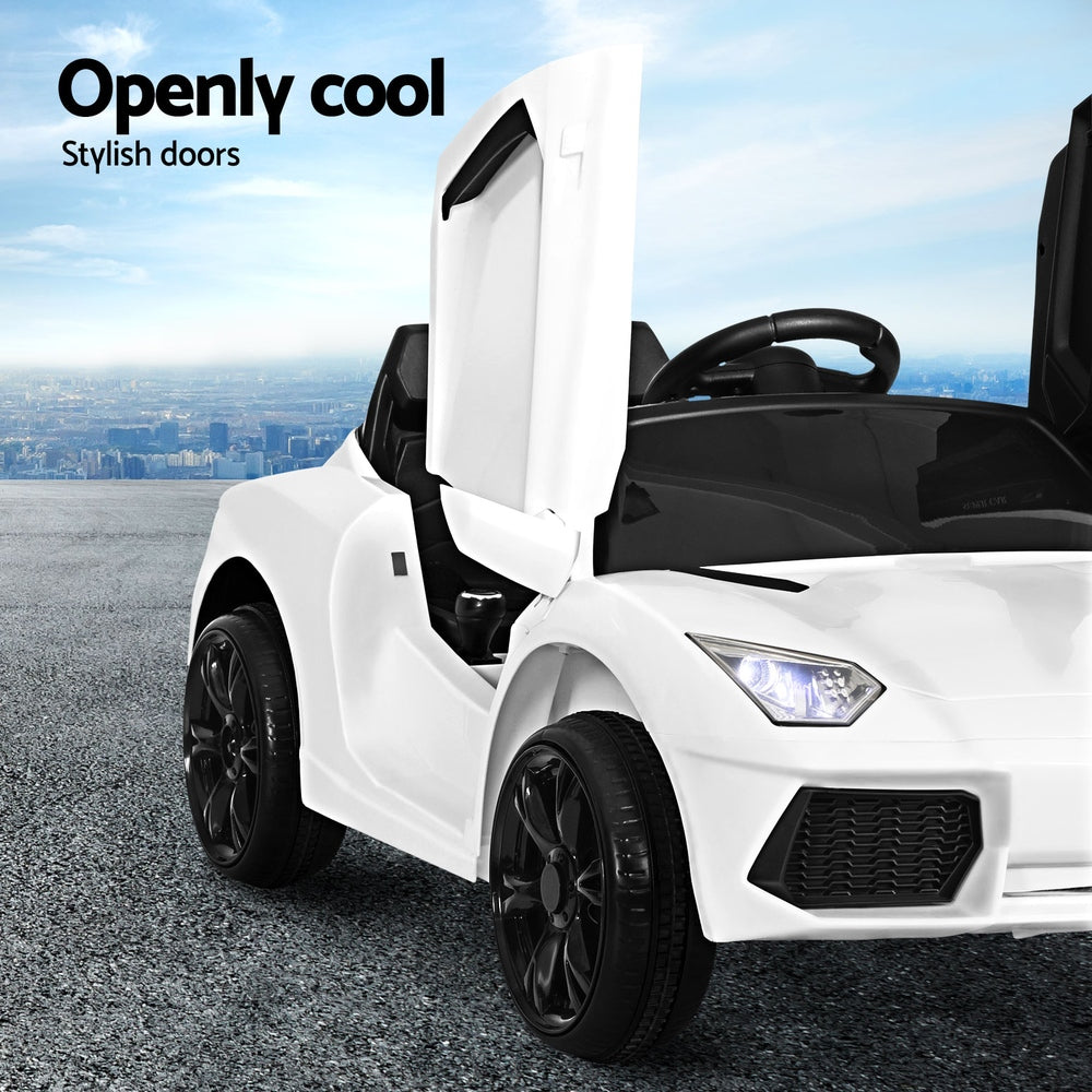 Rigo Kids 12V Electric Ride-On Car Ferrari-Inspired White
