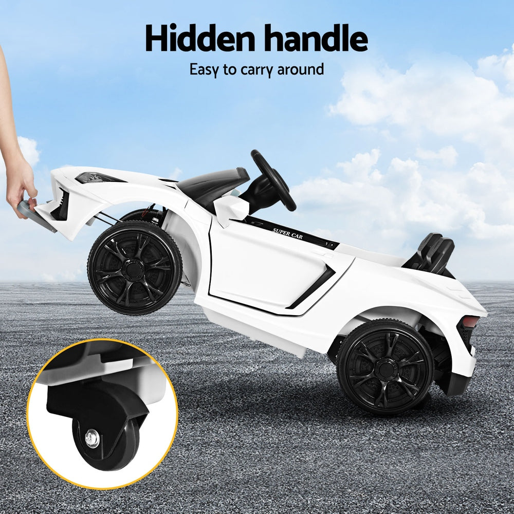 Rigo Kids 12V Electric Ride-On Car Ferrari-Inspired White