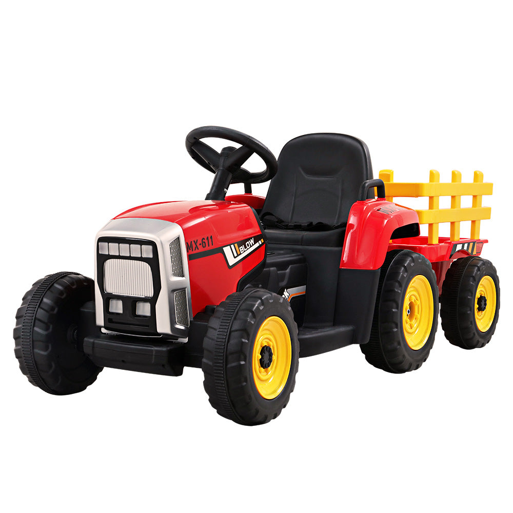 Rigo 12V Kids Electric Ride-On Tractor Red
