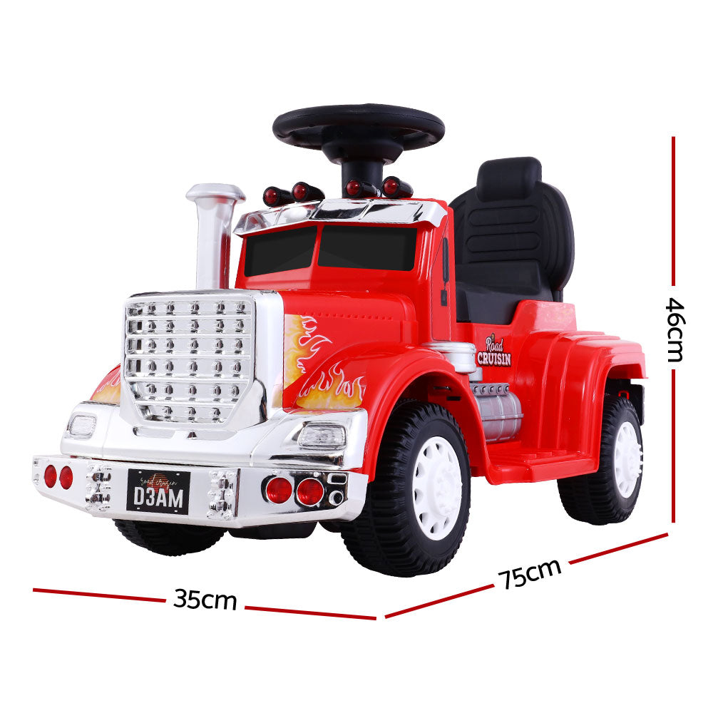 Rigo Kids 6V Electric Ride-On Truck Red
