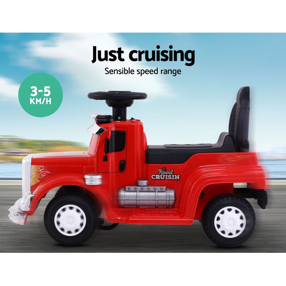 Rigo Kids 6V Electric Ride-On Truck Red