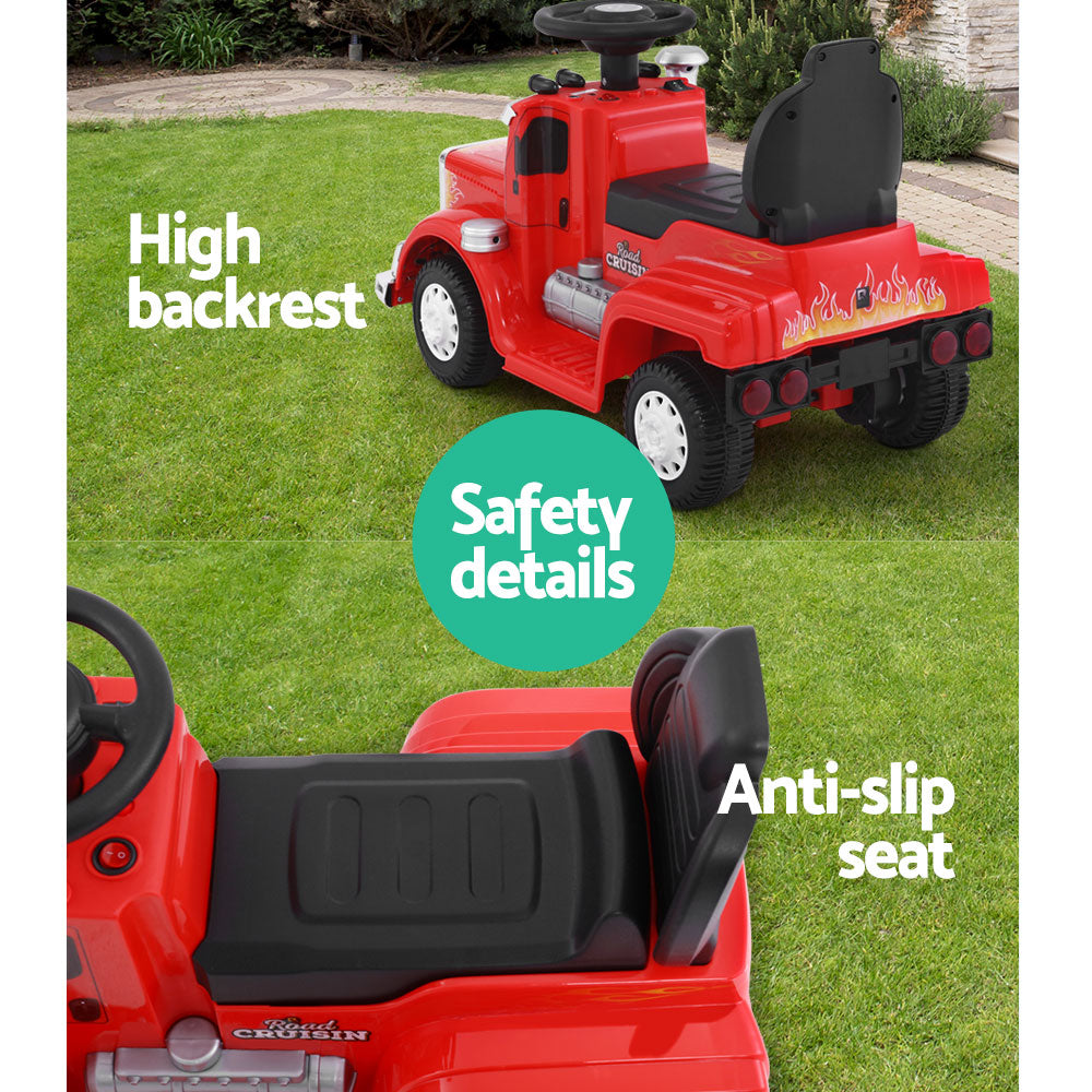 Rigo Kids 6V Electric Ride-On Truck Red