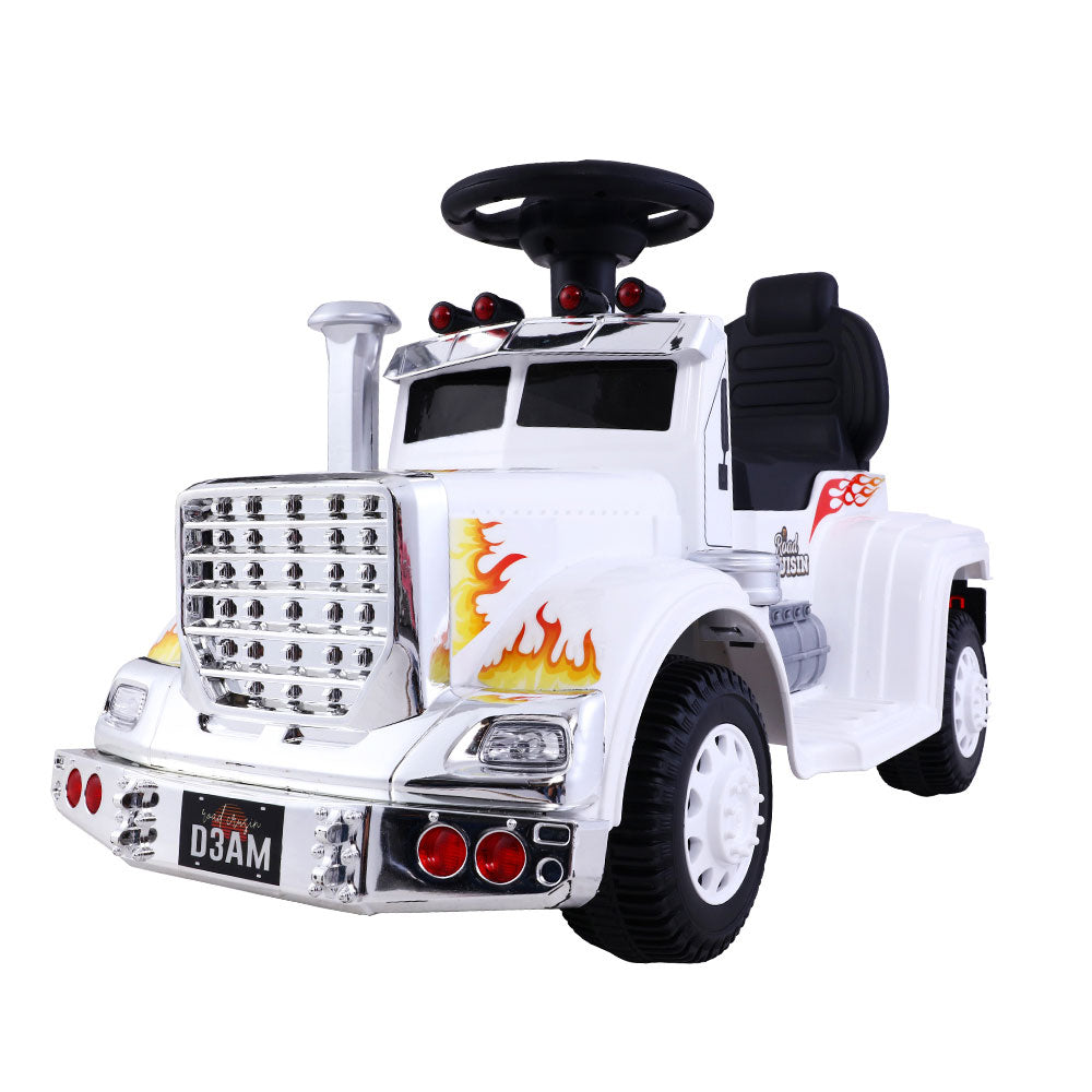 Rigo Kids Electric Ride-On Truck 6V White