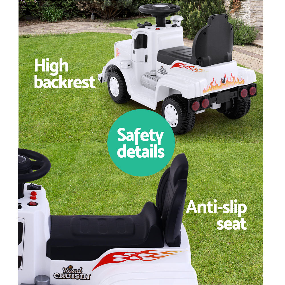 Rigo Kids Electric Ride-On Truck 6V White