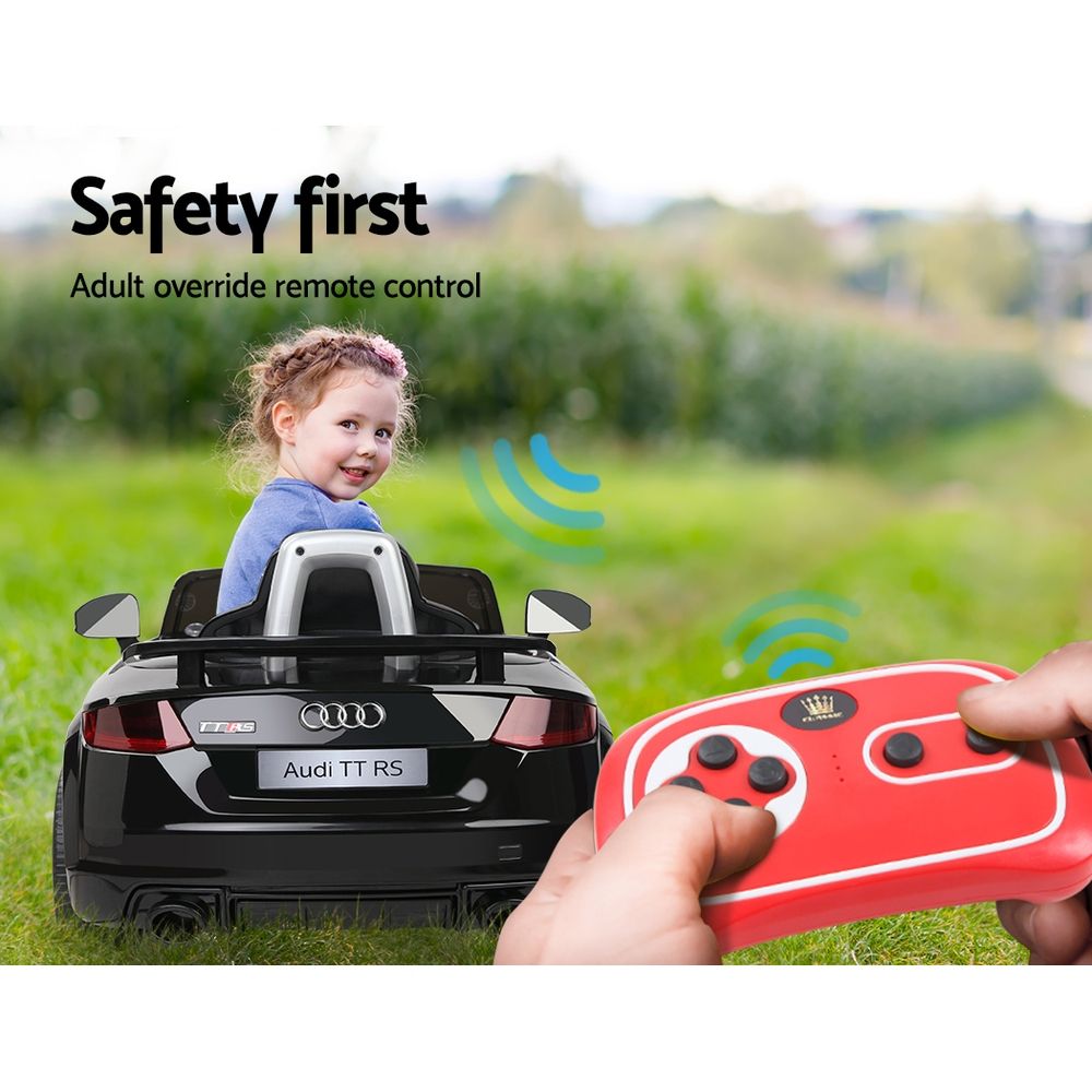 Audi TTRS Kids Electric Ride On Car 12V Remote Black