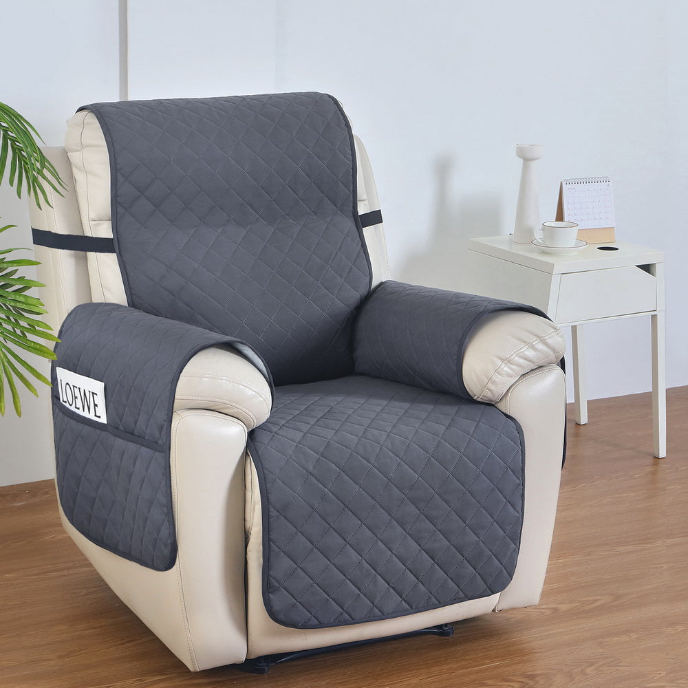 Artiss 1-Seater Recliner Chair Cover Water Resistant Grey