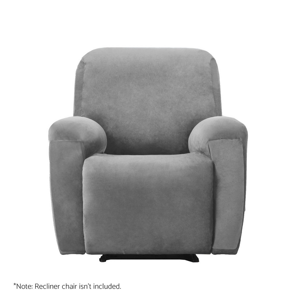 Artiss 1-Seater Recliner Chair Cover Velvet Grey