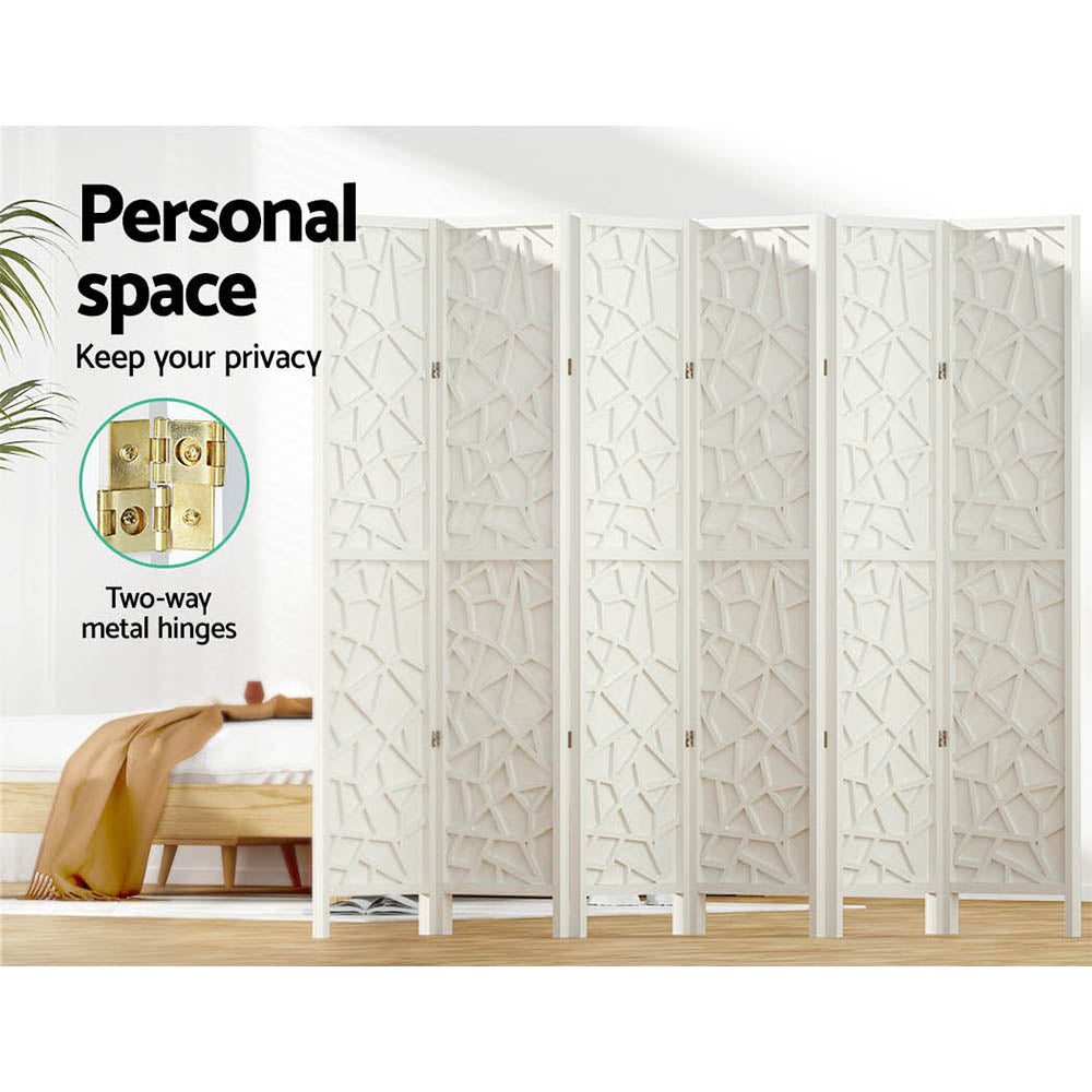 Clover 6-Panel Room Divider Screen White