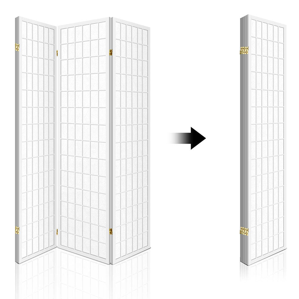 Oriental 4-Panel Room Divider 174x179cm White