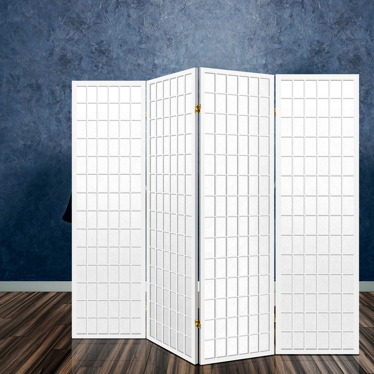 Oriental 4-Panel Room Divider 174x179cm White