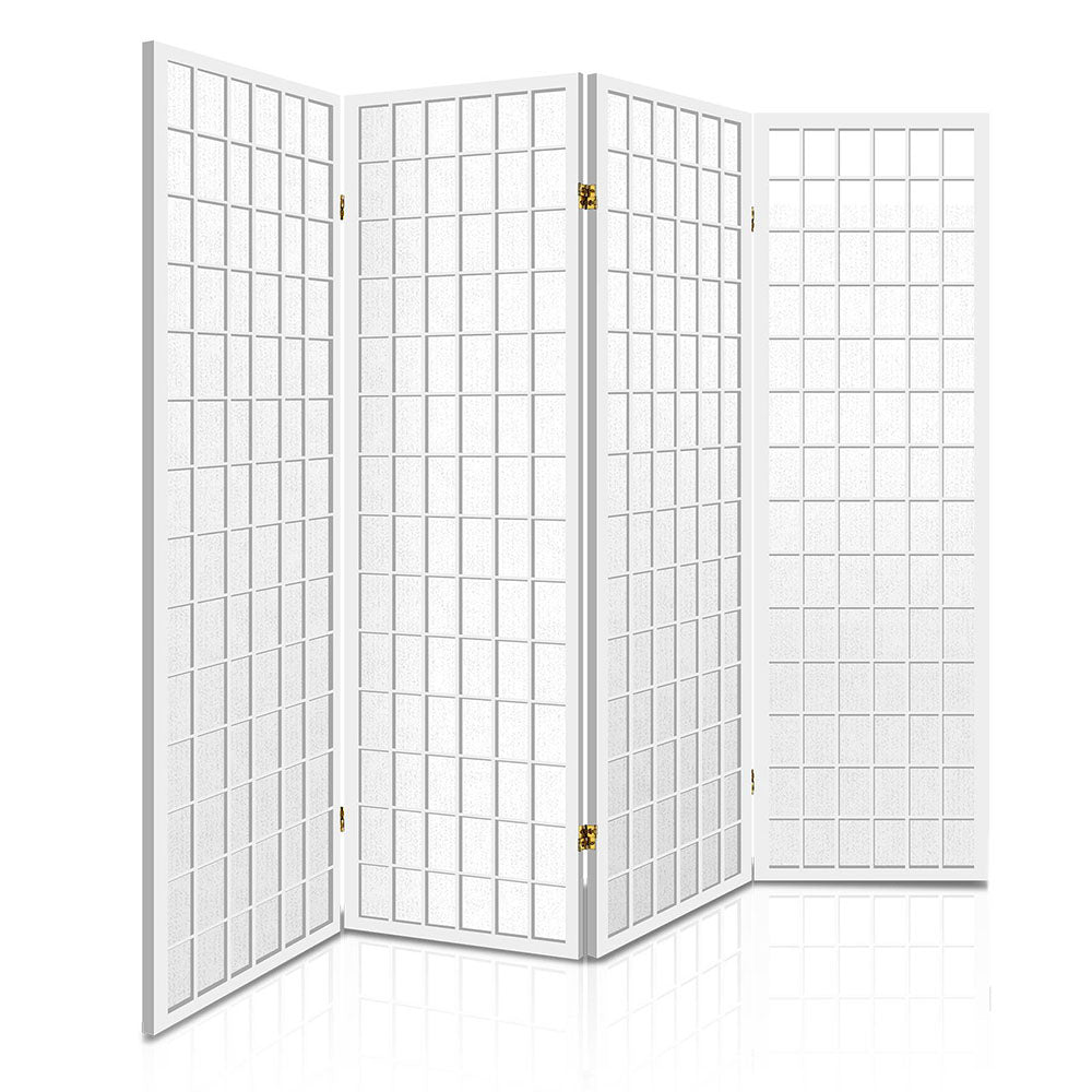 Oriental 4-Panel Room Divider 174x179cm White