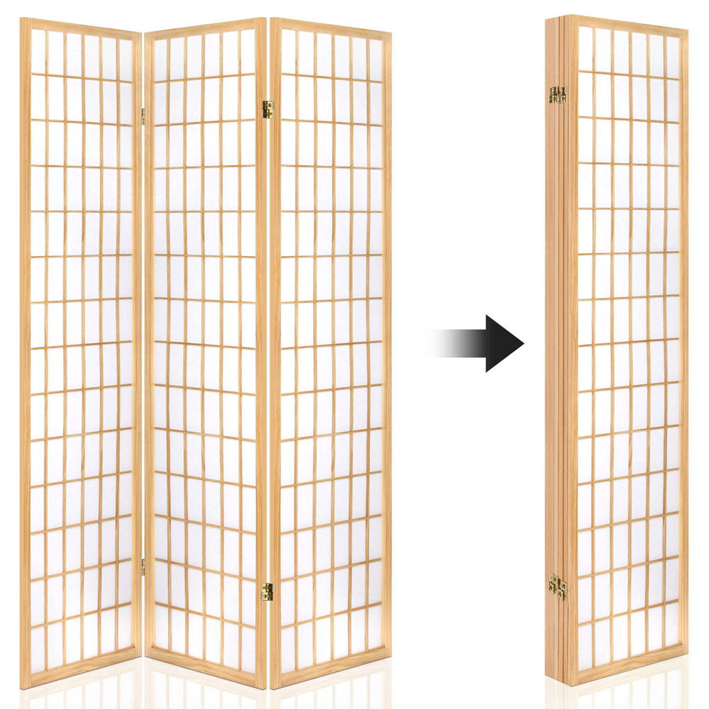 Natural 6-Panel Room Divider Screen 261x179cm