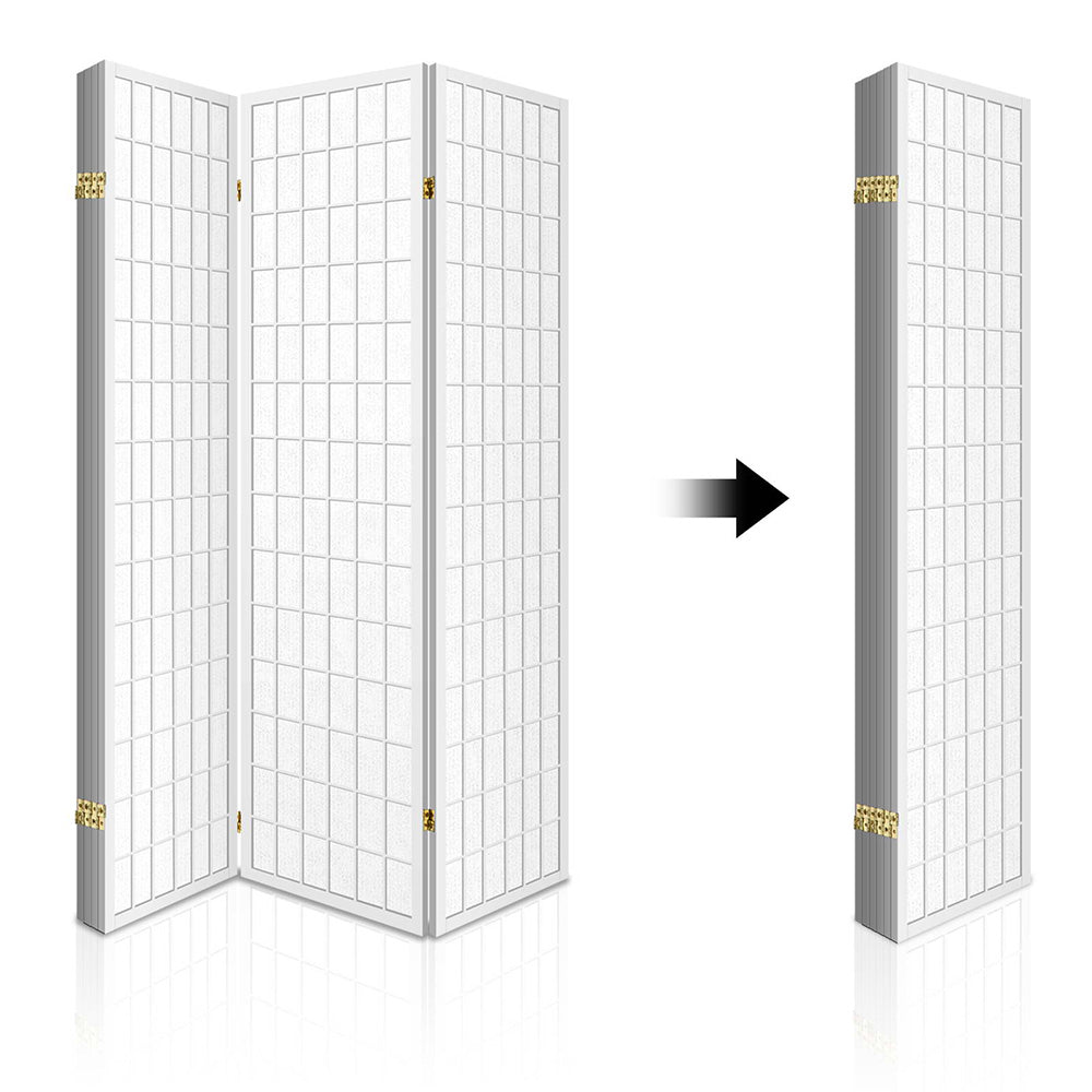 Oriental 6-Panel Room Divider Screen 261x179cm White