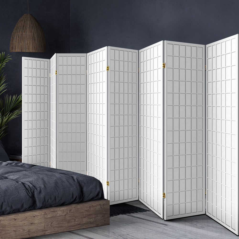 Artiss 8-Panel Room Divider Screen White 348x179cm
