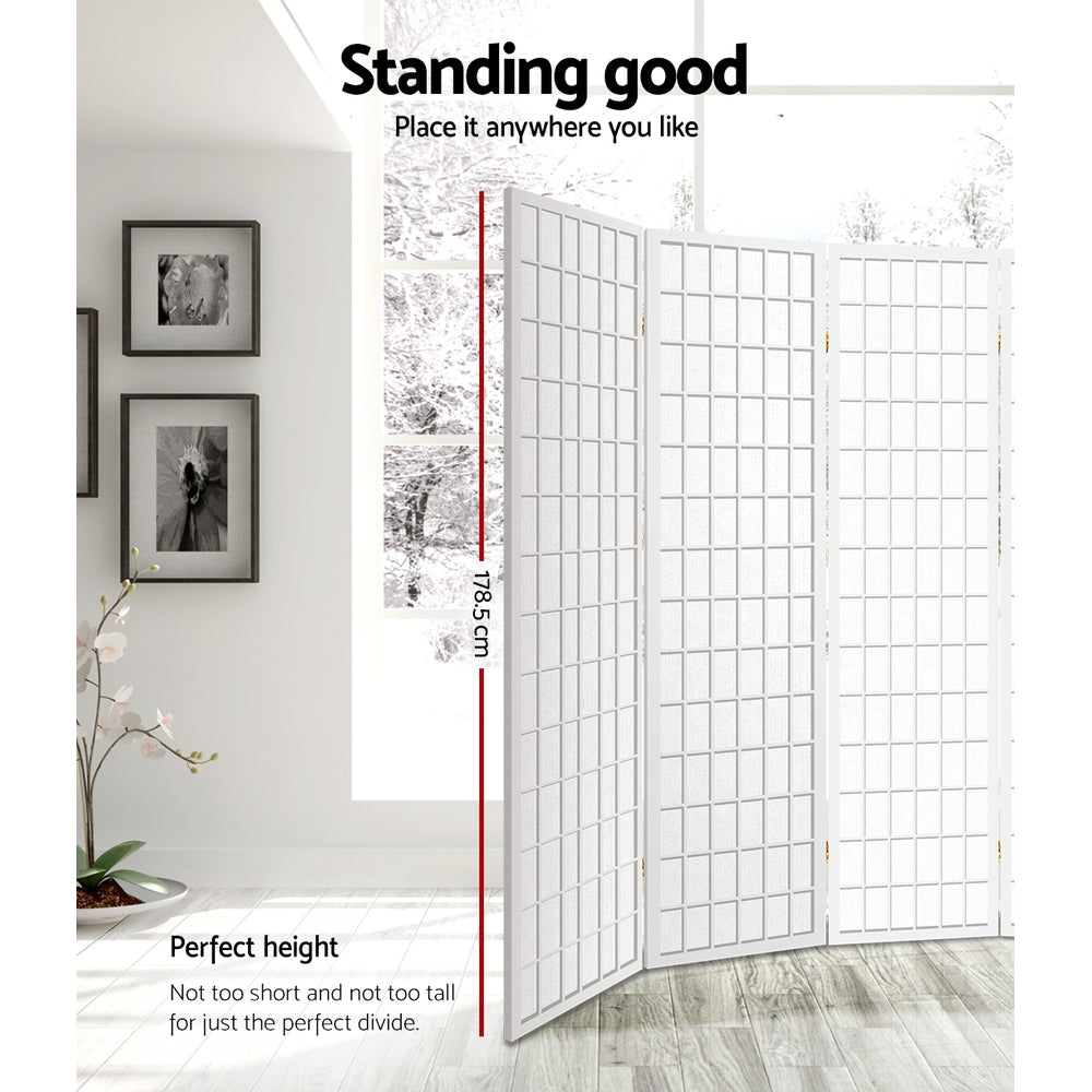 Artiss 8-Panel Room Divider Screen White 348x179cm