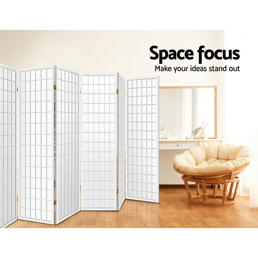 Artiss 8-Panel Room Divider Screen White 348x179cm