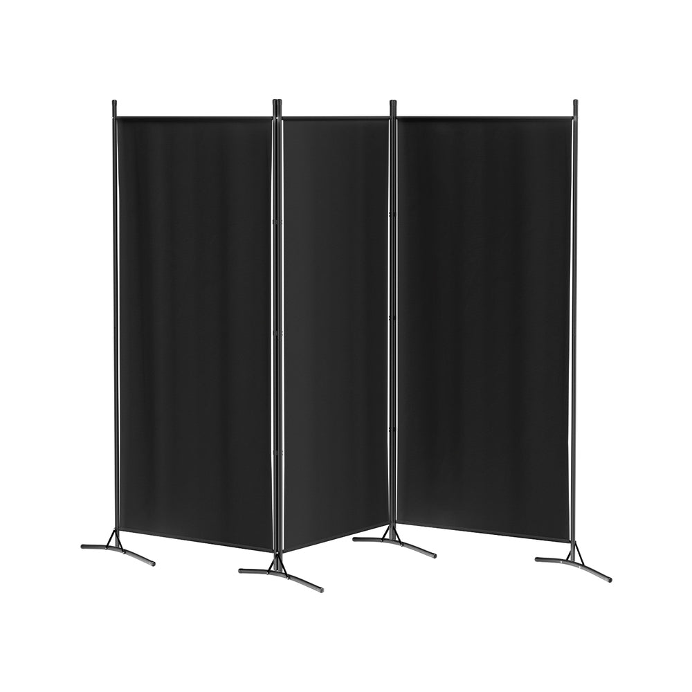 Artiss 3-Panel Room Divider Screen Fabric Black