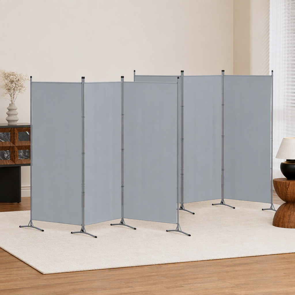 Artiss 3 Panel Room Divider Set of 2 Folding Privacy Screen Grey